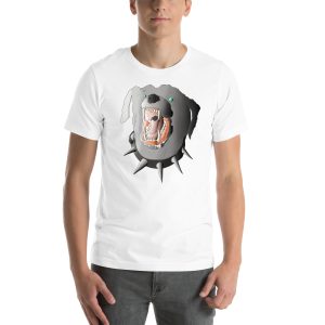 Mean Dog Face Short-Sleeve Unisex T-Shirt